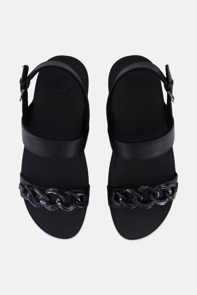 FitFlop صنادل لوتي القابلة للتعديل للنساء، سوداء - Image 2